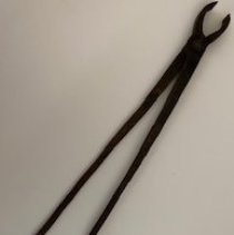 Hand forged blacksmith tongs.