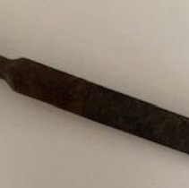 Flat chisel used at Carlson Ranch.