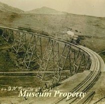 Passenger train on Corbin trestle.