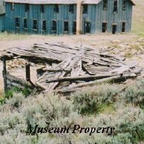 Buildings in Comet, Montana.