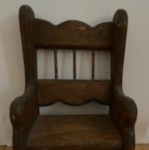 Wooden doll chair.