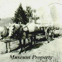 John J. Haab on wagon in Clancy.