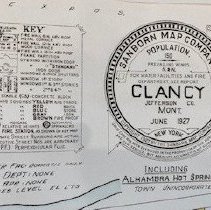 Color copy of 1927 Clancy Sanborn map.
