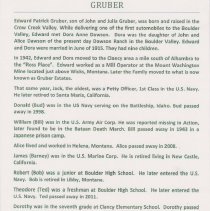 Gruber family history.