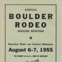 Annual Boulder Rodeo program from 1955.