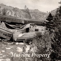 Passenger train wreck near Basin in 1917.