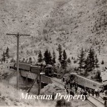 Passenger train wreck in 1917.
