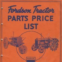 1939 Fordson tractor parts price list from Marks Ranch.
