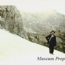 William Mann in a snowy mountain scene.