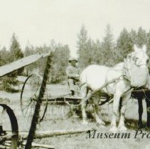 William Mann on his ranch in Clancy.
