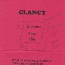 Clancy School 8th grade graduation program