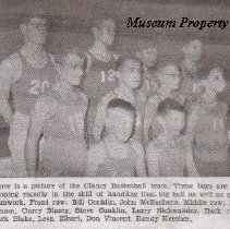 Clancy boys basketball team.