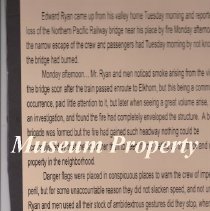 Northern Pacific Bridge burns at Finn