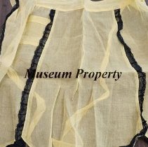 Yellow organza with black lace apron