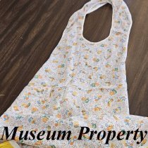 Yellow apron with yellow and orange hearts and flowers
