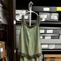 Green/Gray heavy beaded cocktail dress