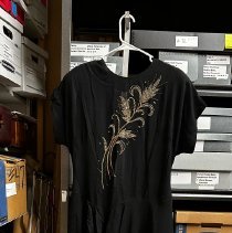 Black beaded crepe dress