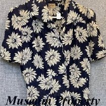 Dark Blue with Tan Flower Dress