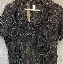 Dotted Swiss Black and White Dress