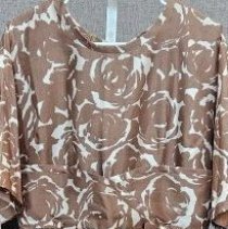 Brown & White Floral Dress