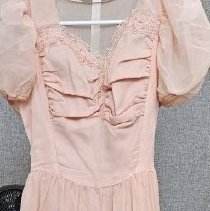 Pink Chiffon & Crepe Dress