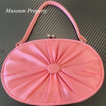Pink Satin Oval Purse