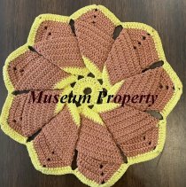 Brown & Yellow Pinwheel Pattern Doily