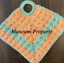 Peach & Green Doily/Potholder