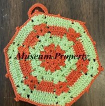 Green & Red Crochet Doily/Potholder