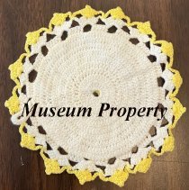 Yellow & White Doily
