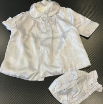 Light Blue Satin Baby Jacket & Bonnet