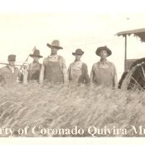 wheat field--five men