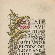 What Have the Years to Bring