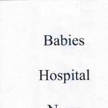 Babies--Hospital--News, Vol. II