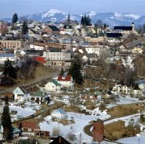 A2021_018_061_townsite Looking East. Old Cpr Tracks & Water Tower In Foregr