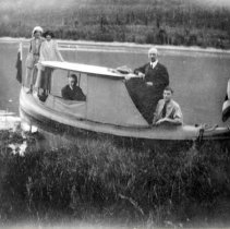 A2022_016_100_william Wadds Seated Inside His Launch, Robson.