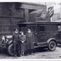 SA Fire and Emergency Truck outside Red Shield Club Boston Mass