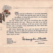 1926 Evangeline Booth Christmas Card to Officers