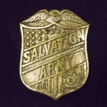 SA Badge, Eagle Top, Closed Letters, Stars & Stripes