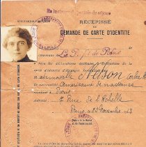 Envoy Arlee Nelson French Customs Form 1918