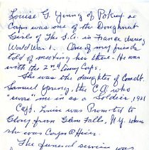 Letter about Donnut Girl Louise Young