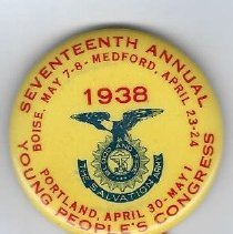 1938 17th Annual Young People's Congress pinback