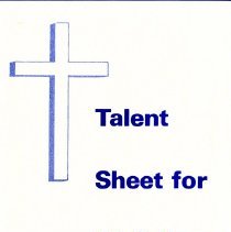 Talent Sheet for Christians