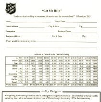 Stewardship Campaign Pledge Sheet 1992