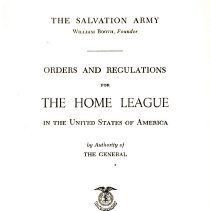 Orders and Regulations for The Home League in the United States of America