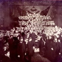 Evangeline Booth Distributing Christmas Baskets