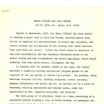 Bronx Citadel Day Care Center Report