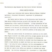 The Salvation Army Greater New York Social Welfare Services Family Service Section