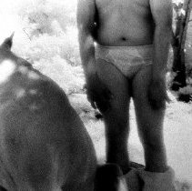 Irwin showing me his underwear and Jason