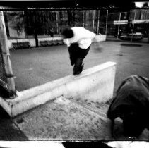 Adrian Doing a Fakey Makio, P.S. 84, Grand Street, Williamsburg, Brooklyn `